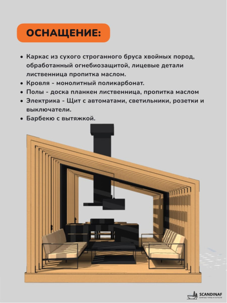 Беседка, навес для мангала, навес для дачи, навес беседки 4x7м