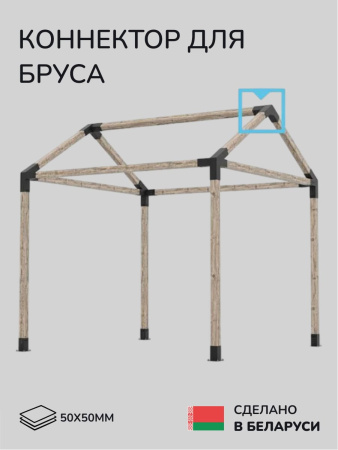 Коннектор для бруса, опора для бруса SCANDINAF PEAK TRIO 30 50х50